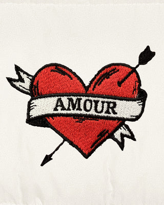 Doudoune Oversize Brodée "Amour"