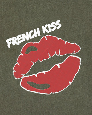 T-shirt Vintage Brodé "French Kiss"