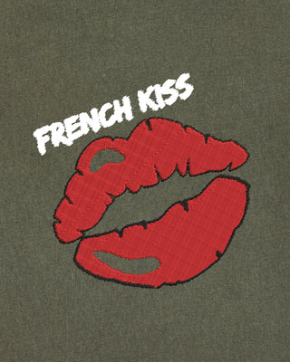 T-shirt Vintage Brodé "French Kiss"