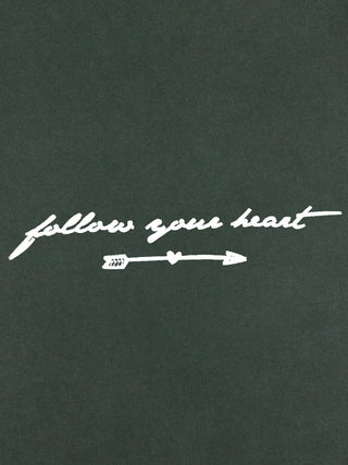 T-shirt Roll Up Brodé "Follow Your Heart"