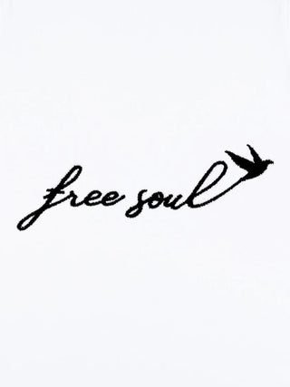 T-shirt Roll Up Brodé "Free Soul"