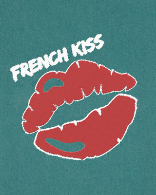 T-shirt Vintage Brodé "French Kiss"