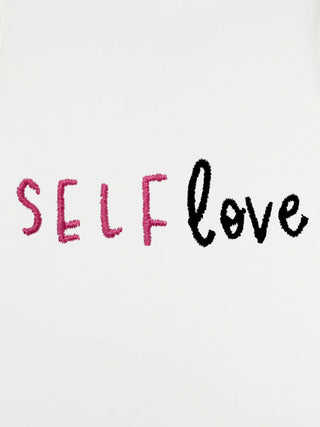 T-shirt Roll Up Brodé "Self Love"