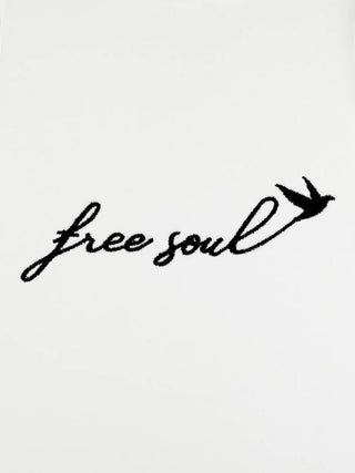 T-shirt Roll Up Brodé "Free Soul"