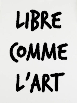 T-shirt Roll Up Brodé "Libre Comme l'art"