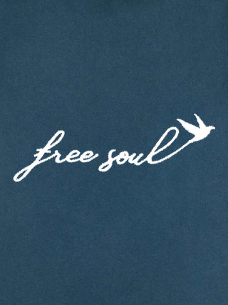 T-shirt Roll Up Brodé "Free Soul"