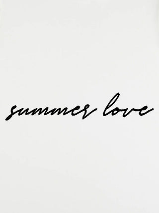 T-shirt Roll Up Brodé "Summer Love"