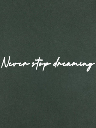 T-shirt Roll Up Brodé "Never Stop Dreaming"