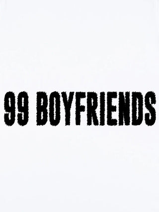 T-shirt Roll Up Brodé "99 Boyfriends"