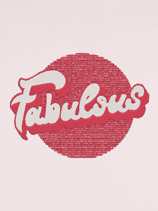 T-shirt Roll Up Brodé "Fabulous"