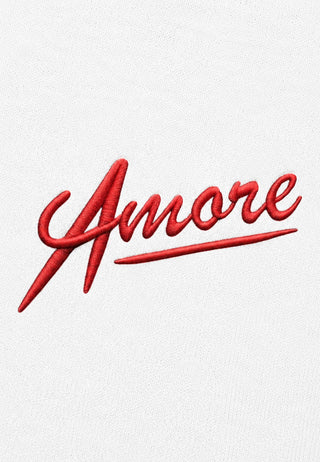 Hoodie Boxy à Zip Brodé "Amore"