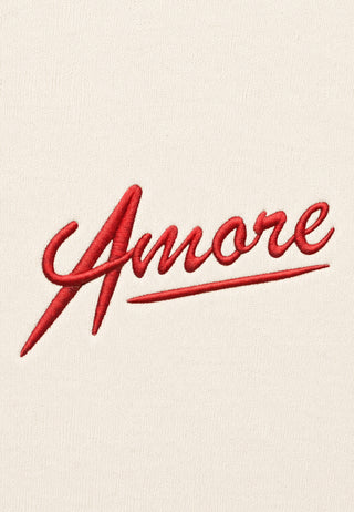 Hoodie Boxy à Zip Brodé "Amore"