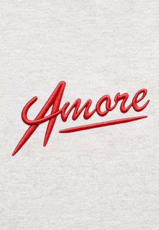 Hoodie Boxy à Zip Brodé "Amore"