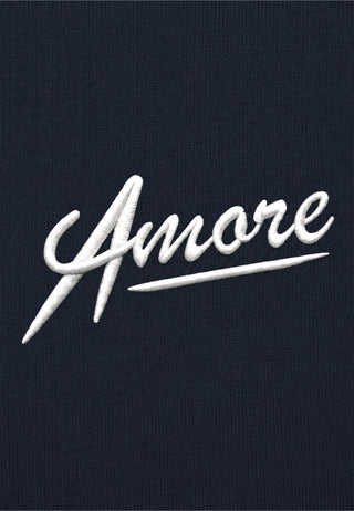Hoodie Boxy à Zip Brodé "Amore"