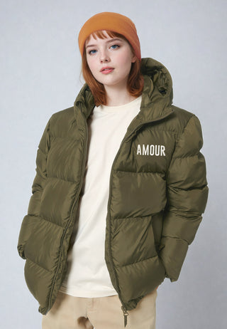 Doudoune Oversize Brodée "Amour"