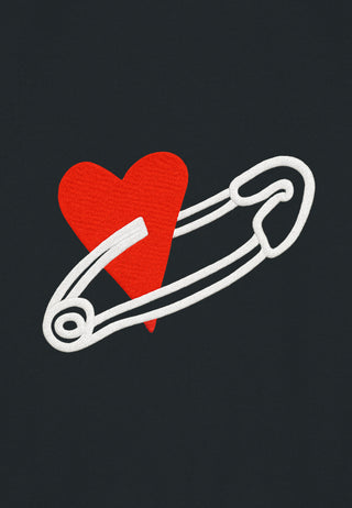 Sweatshirt Raglan Brodé "Coeur Pins"