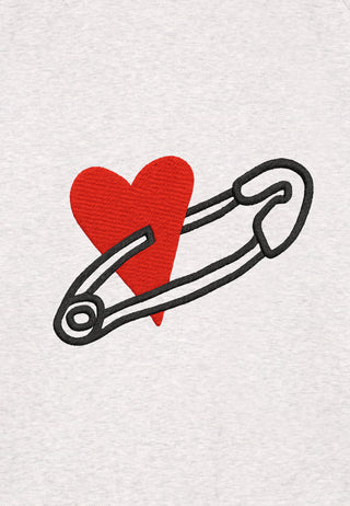 Sweatshirt Raglan Brodé "Coeur Pins"