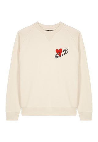 Sweatshirt Raglan Brodé "Coeur Pins"