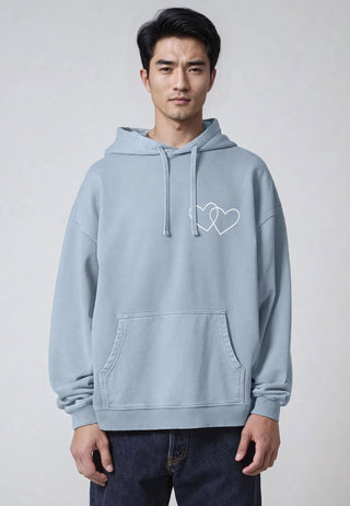 Hoodie Oversize Brodé "Double Heart"