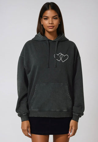 Hoodie Oversize Brodé "Double Heart"