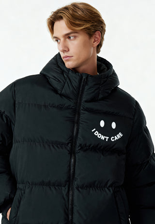 Doudoune Oversize Brodée "I Don't Care"