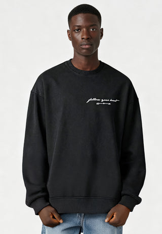 Sweatshirt Oversize Brodé "Follow Your Heart"