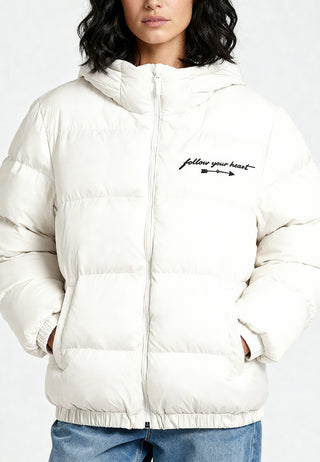 Doudoune Oversize Brodée "Follow Your Heart"