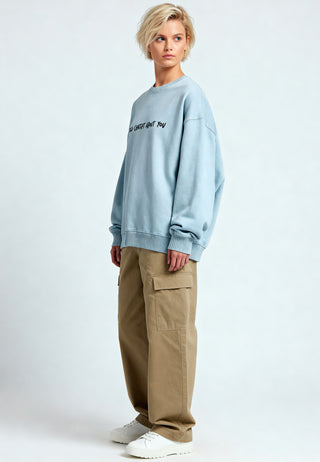 Sweatshirt Oversize Brodé "I Told ChatGPT"