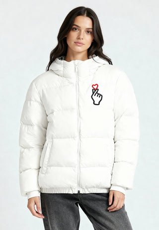 Doudoune Oversize Brodée "Saranghae"