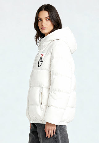 Doudoune Oversize Brodée "Saranghae"