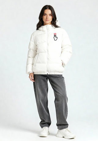 Doudoune Oversize Brodée "Saranghae"