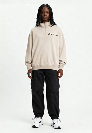 Sweatshirt à Zip Brodé "Amour"