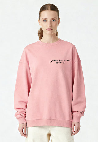Sweatshirt Oversize Brodé "Follow Your Heart"