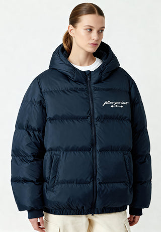 Doudoune Oversize Brodée "Follow Your Heart"