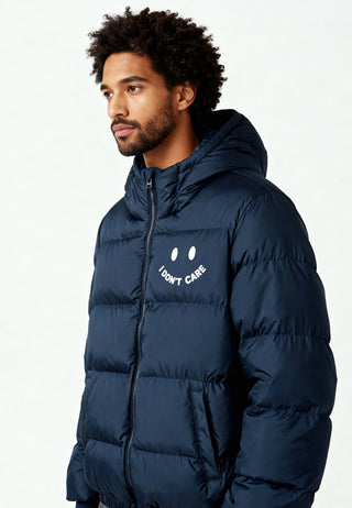 Doudoune Oversize Brodée "I Don't Care"