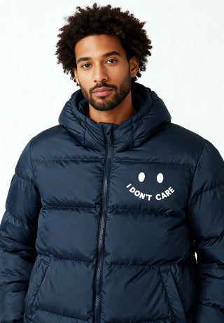 Doudoune Oversize Brodée "I Don't Care"