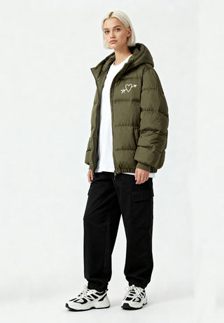 Doudoune Oversize Brodée "El Amor"