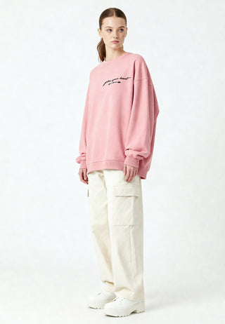 Sweatshirt Oversize Brodé "Follow Your Heart"