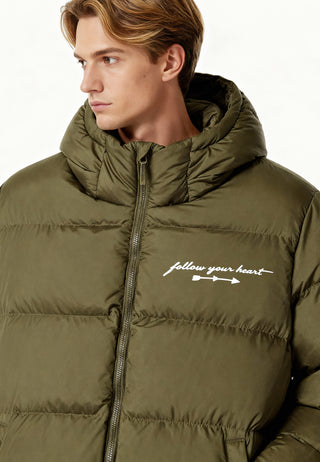 Doudoune Oversize Brodée "Follow Your Heart"