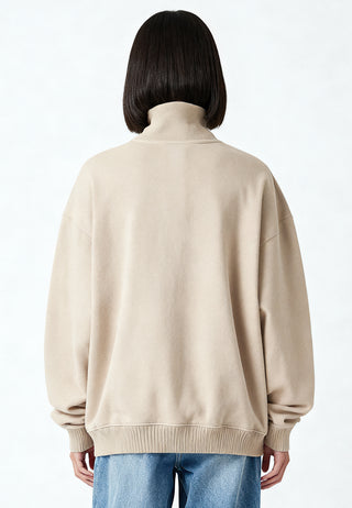 Sweatshirt à Zip Brodé "I Love You"