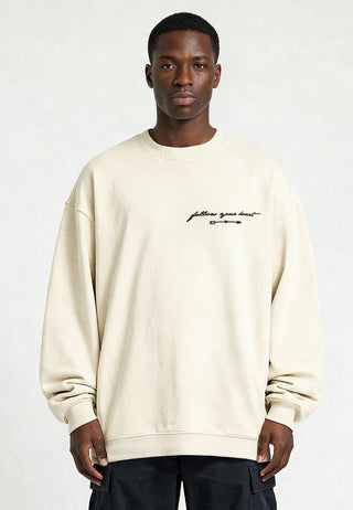 Sweatshirt Oversize Brodé "Follow Your Heart"