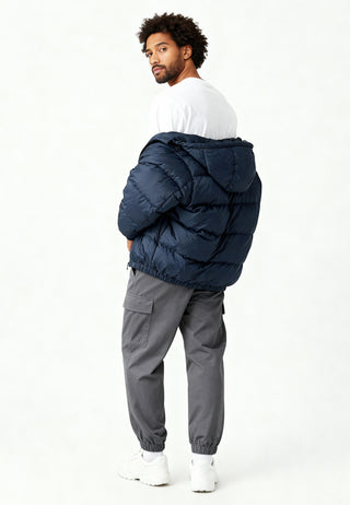 Doudoune Oversize Brodée "I Don't Care"