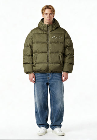 Doudoune Oversize Brodée "Follow Your Heart"