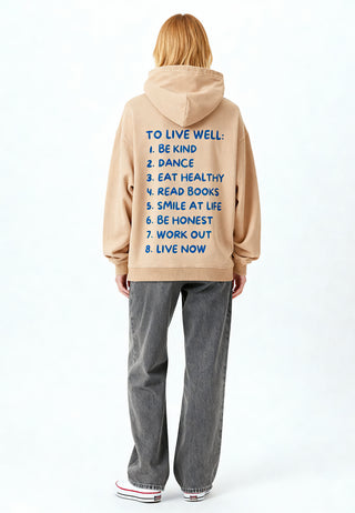 Hoodie Oversize "To Live Well"