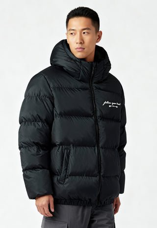 Doudoune Oversize Brodée "Follow Your Heart"