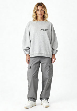 Sweatshirt Oversize Brodé "Follow Your Heart"