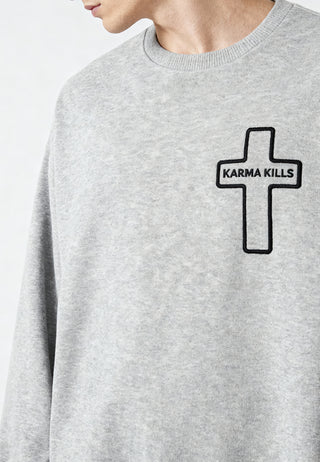 Sweatshirt Oversize Brodé "Karma Kills"