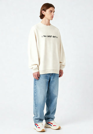Sweatshirt Oversize Brodé "I Told ChatGPT"