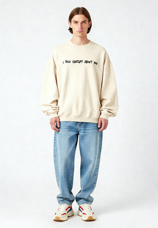 Sweatshirt Oversize Brodé "I Told ChatGPT"