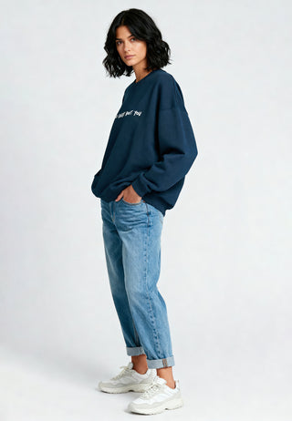 Sweatshirt Oversize Brodé "I Told ChatGPT"